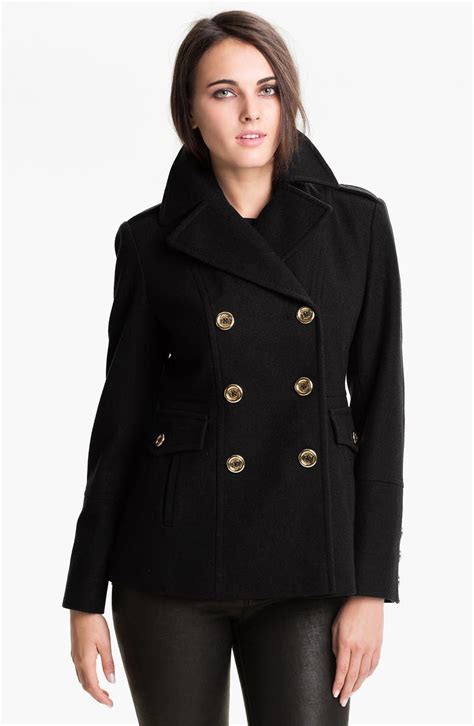 michael kors peacoat purple women|Michael Kors purple coat.